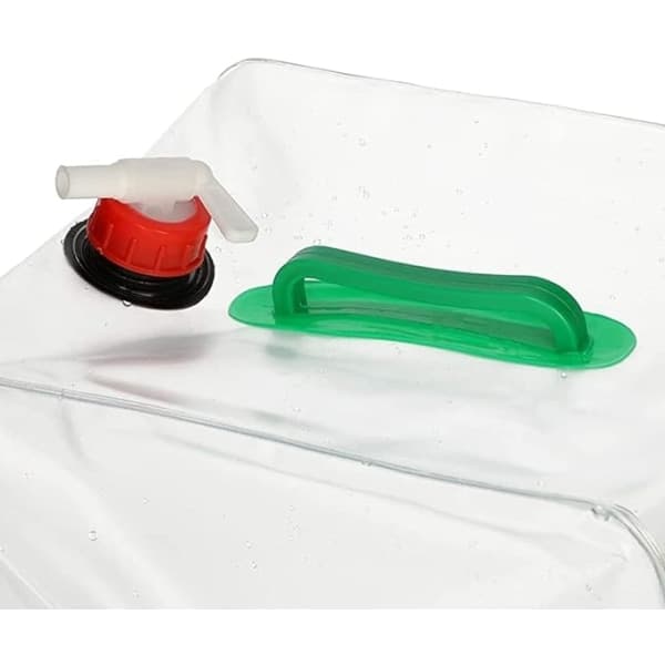 2-pak - 10L sammenklappelig vanddunk m. hane / vandpose - vand transparent 2-pak 2-Pack