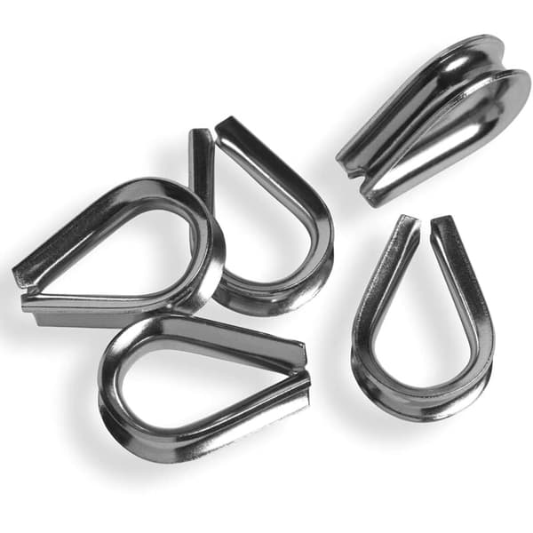 Rustfri stålkabel kauser, 4 mm [20 stk.]
