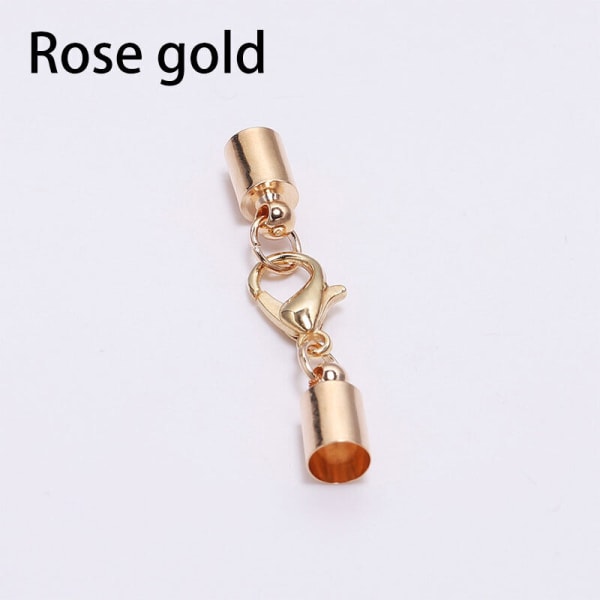 Läderrem Hummerlås Krokar Ändspetsar Smycken Armband Gör fynd 20st Roséguld Rose Gold 8mm