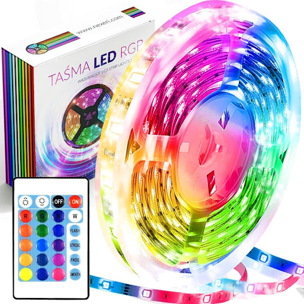 LED-lysslynge RGB 5m Vanntett Multifarget NEXERI