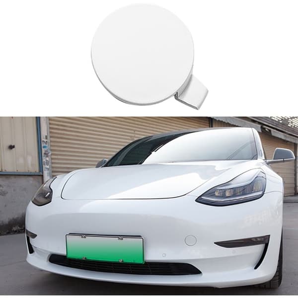 1 stk. Hvid Bil Front Kofanger Trækøje Dæksel Passer til Model 3 2017-2021 ABS