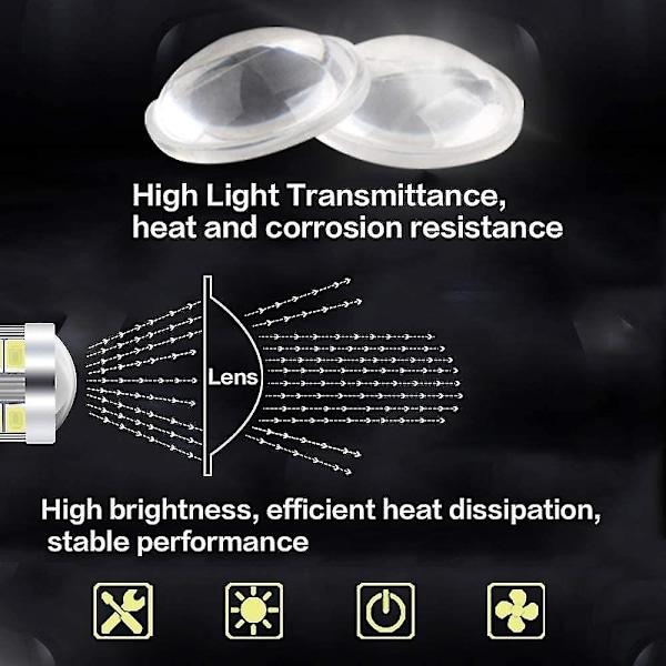 2 stk. 1157 Bay15d LED-bilpære Hvid 900lm Super Bright LED-baklygte 12v (FMY)