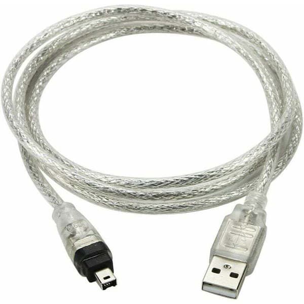 USB Han til FireWire IEEE 1394 Adapterkabel, 4-Pin iLink til Sony DCR-TRV75E DV, Kompatibel med Sony