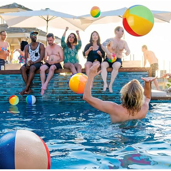 Strandbolde til børns poolpartylegetøj 12\" oppustelig oppustelig bold, ZQKLA