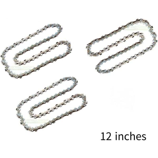 Paket 12\" (30cm) Svärd Kedjesågskedja, 45 Drivlänkar, Passar Dolmar, Echo, Bosch, Einhell och Andra