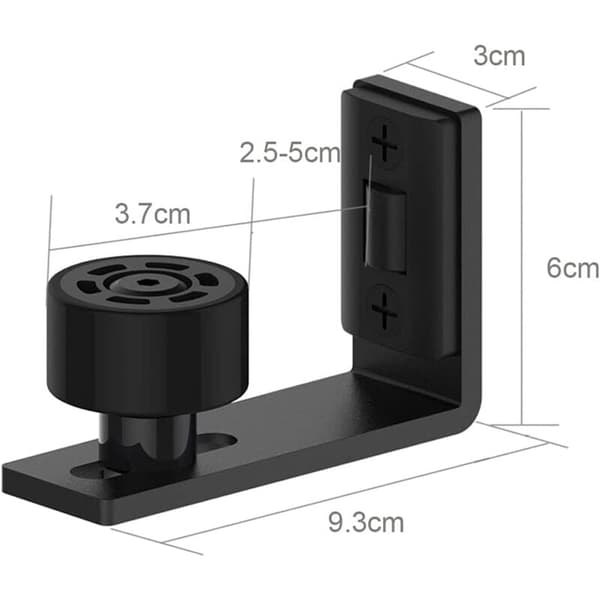 Justerbar Gulvguide Sort Bundguide Til Skydedør i Træ Væg/Dør