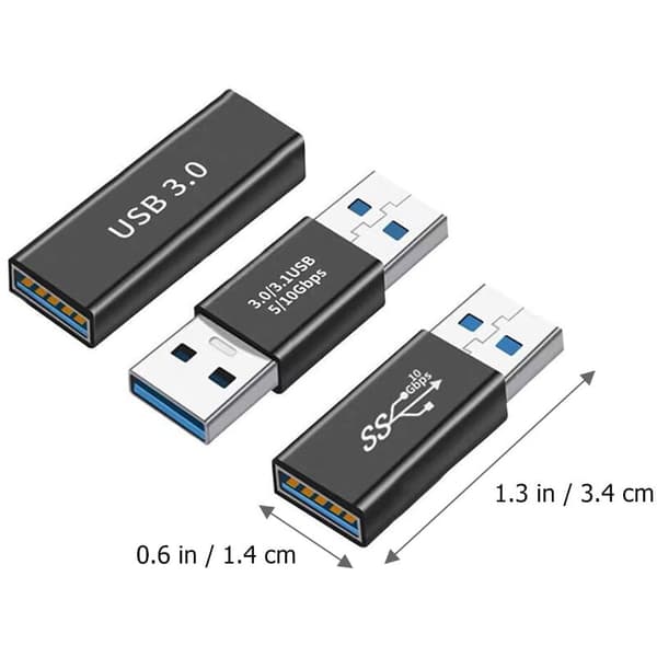 USB 3.0 Adapter Sæt - Han til Han, Han til Hun, Hun til Hun - Kompatibel med Flere Enheder