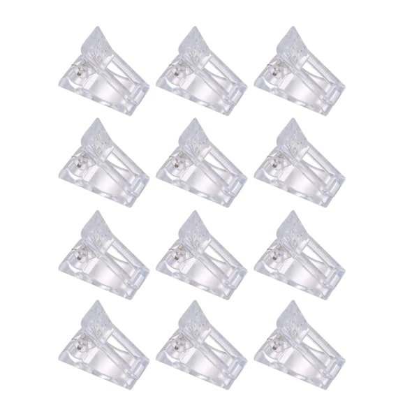 12 st Poly Gel Nagelklammer, Nagelspetsklämmor, Nagelspetsklämmor Nagelklämmor för Poly Gel Nagelförlängningar