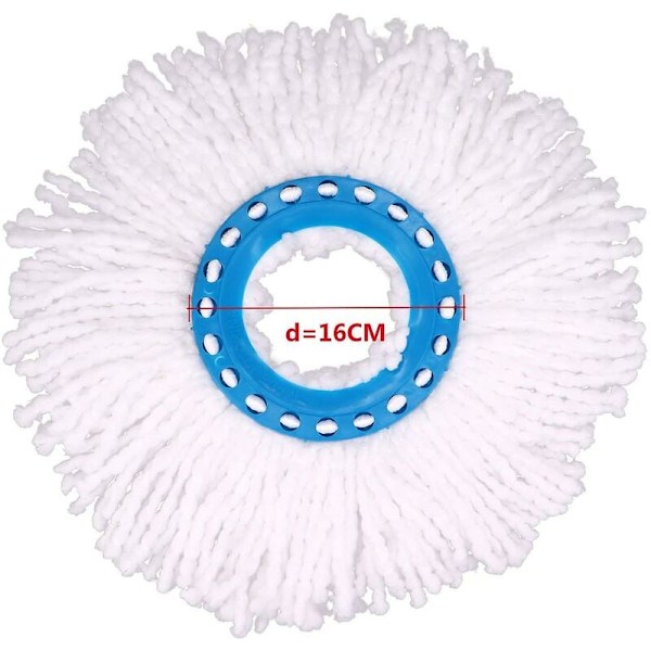4 stk. mikrofibermoppehoder, runde erstatningsmoppehoder 360 graders rotasjonsmoppehoder for gulvrengjøring (diameter 16 cm)