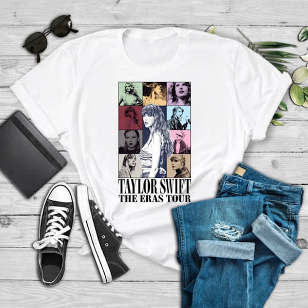 Taylor Swift tryckt kortärmad T-shirt damtröjor vit M vit M