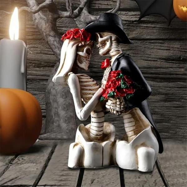 Harpiks Skelet Figur til Halloween Dekoration