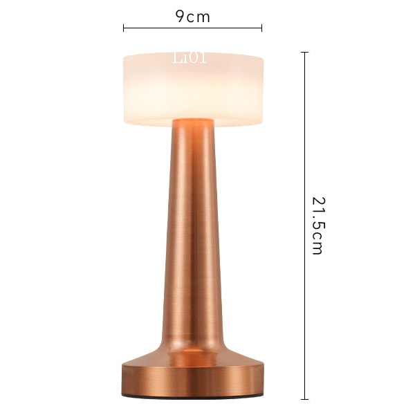 Retro barbordlampe skrivebords nattlys lading utendørs musikk restaurant bordlampe atmosfærelys D Copper