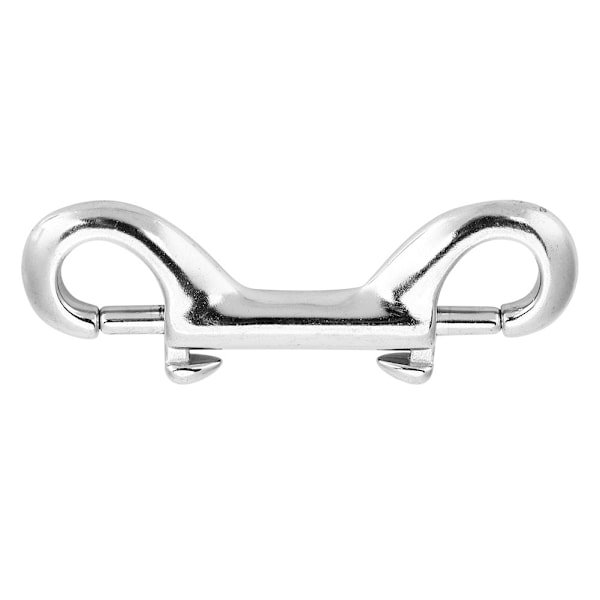 Silver Hållbar Rostfritt Stål Dubbeländad Klämma Hook Bolt Snap Scuba Dykning Spänne (90mm)