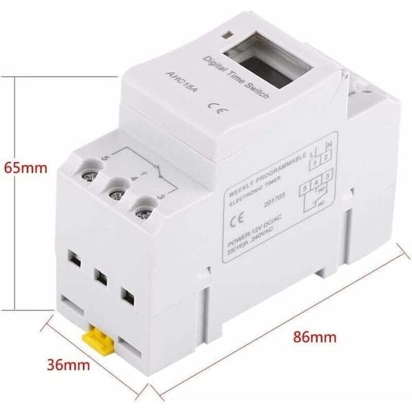 LCD Timer Ukentlig Elektrisk Tidsprogrammerer Digital Timer Bryter 15A(220V)..