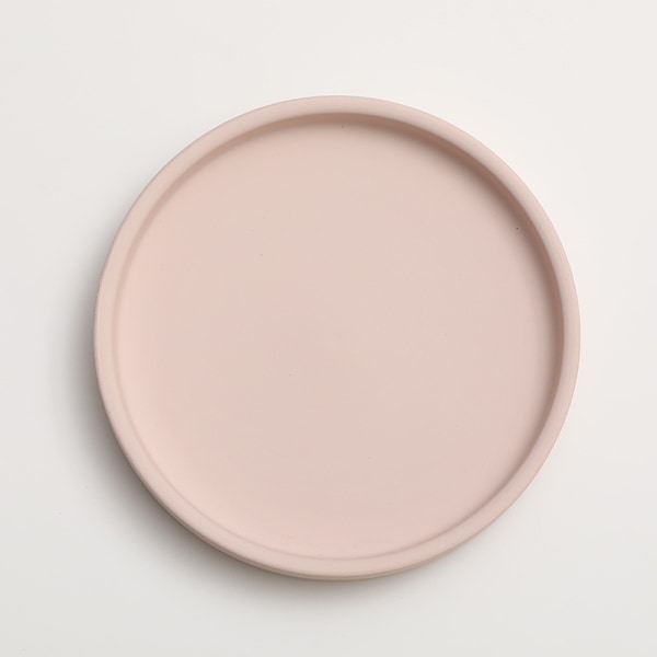 Keraaminen pyöreä kukkaruukun vesialusta koriste Morandi-pigmentin polttopohja paksuuntunut tyyny vedenvarastointialusta Rust red 15.5*1.8cm (inner diameter 14.5cm)