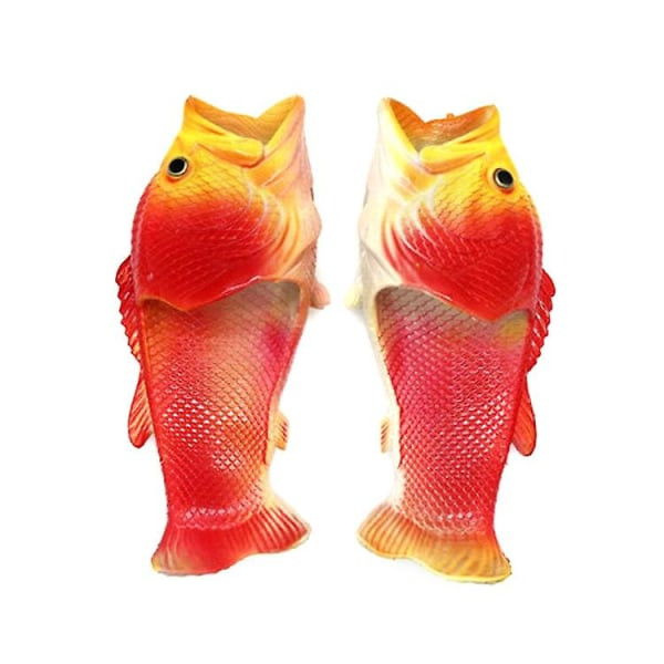 Trendiga tofflor, casual roliga fisktofflor, fiskformade tofflor röd 36 red