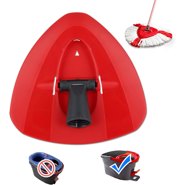 Rød Spin Mop Erstatningsbashode for Viledas Mop, Triangle Spin