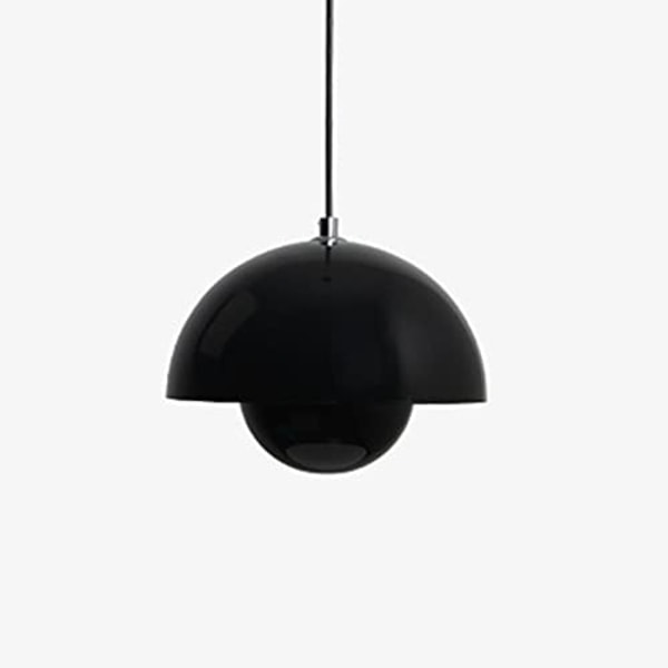 CraftThink LED-pendelbelysning, kulformad insats Flushmount Light Modernism Metallupphängning Hänglampa för vardagsrum Sovrum Matsal R Svart 10 tum Svart 10 tum