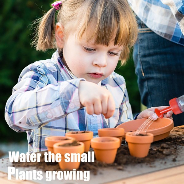 6-pak flaske vanding Plast plante vanding spik sprinkler Velegnet til 28 mm flasker top vanding frø plante Havevanding 3 farver rød