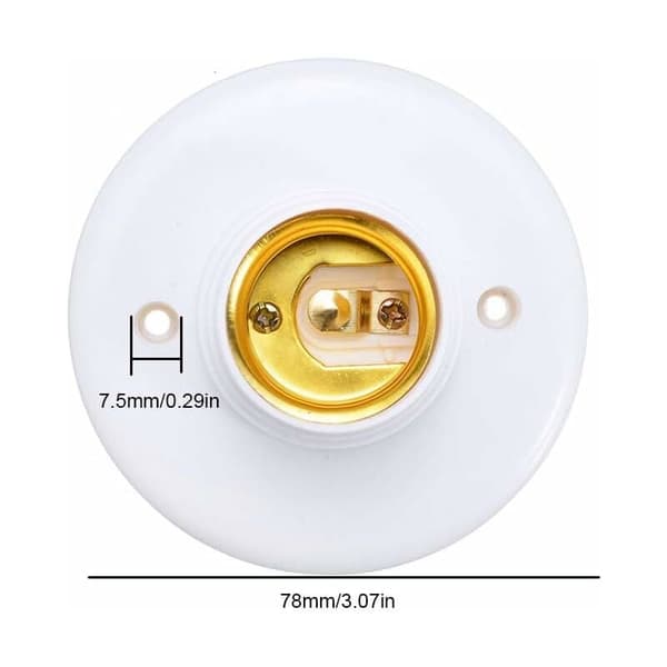E27 lamphållare väggfäste LED adapter plast skruvsockel 10st