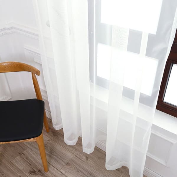 2-pakning lette, transparente gardiner, passer de fleste vinduer