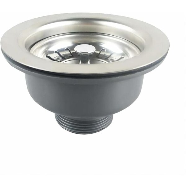 Rustfritt stål vask sil med kurv, 110 mm diameter, 1½