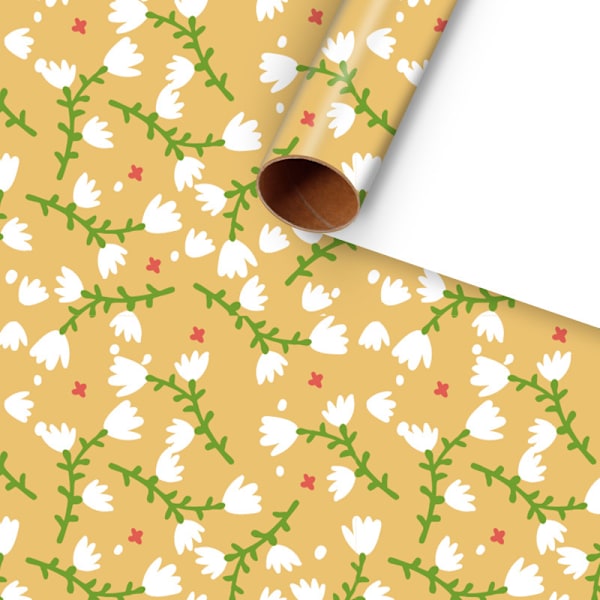 6-pakning små gavepapirposer med blomstermønster i 6 forskjellige design