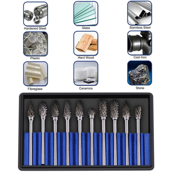 Karbidroterande filset 1/4