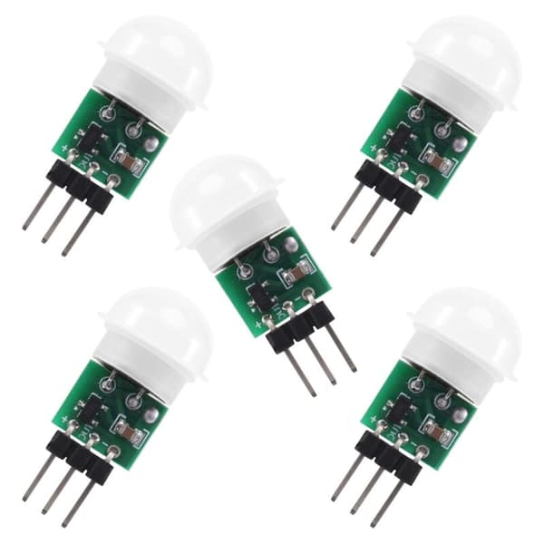 AM312 PIR-sensor, 5-pack utomhus rörelsesensor mini kropps pyroelektrisk mänsklig infraröd modul