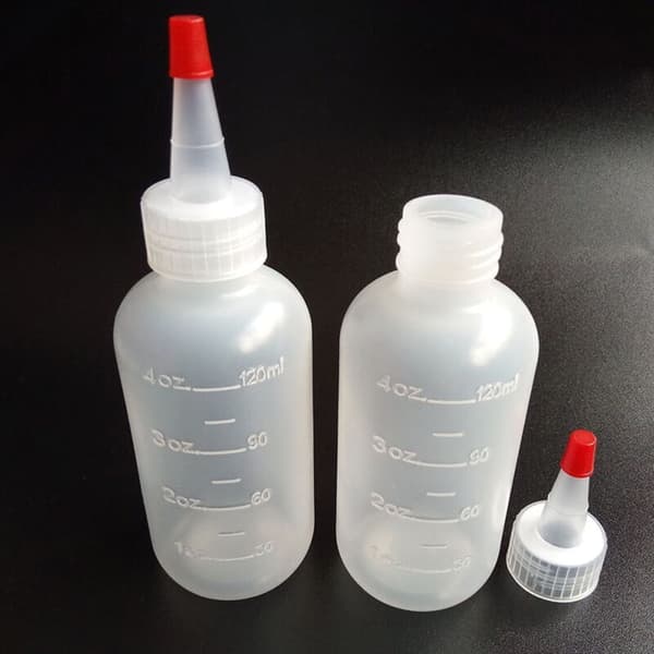 10-pack 120 ml Plast Klämbara Droppflaskor med Dispenser för Hemanvändning, Vit