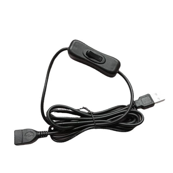 USB förlängningskabel hane till hona med på/av-knapp för bilkamera, LED Vit - 304 switch