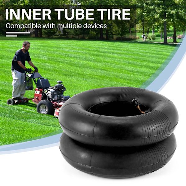 2-pack 2.80/2.50-4 tums innertub med böjd TR87 ventil för sparkcyklar, gräsklippare, skottkärror [dB} Svart Black