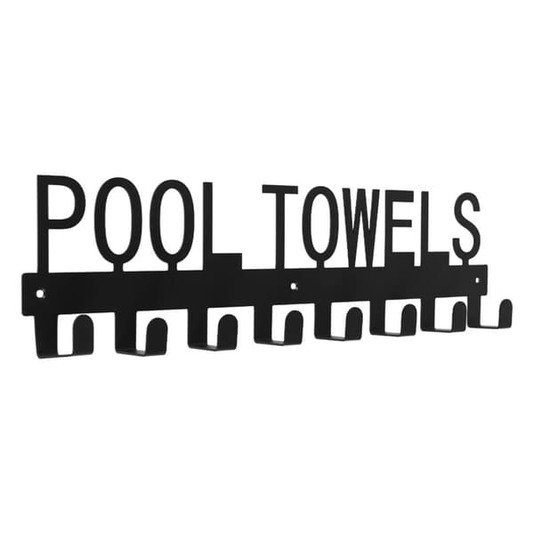 Utomhus Väggmonterad Pool Handduksställ Krokar för Badrum Pool,