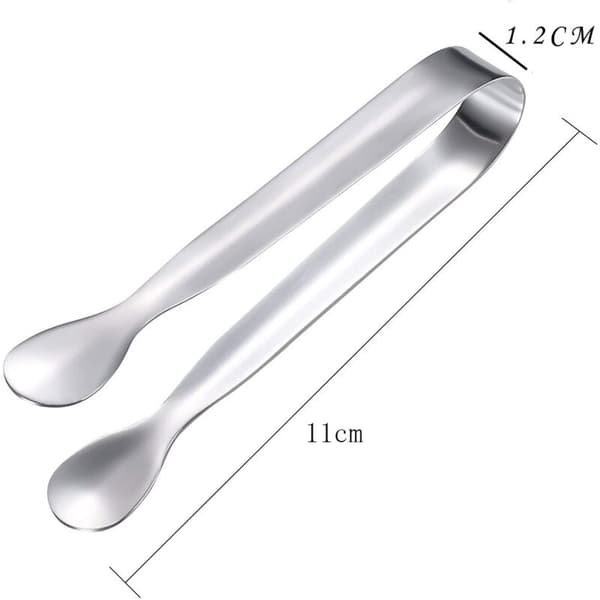 6 stk. isbiterklyper i rustfritt stål, 11 cm, multifunksjonelle serveringsklyper for godteribar, kjøkken, bryllup og bursdagsfester