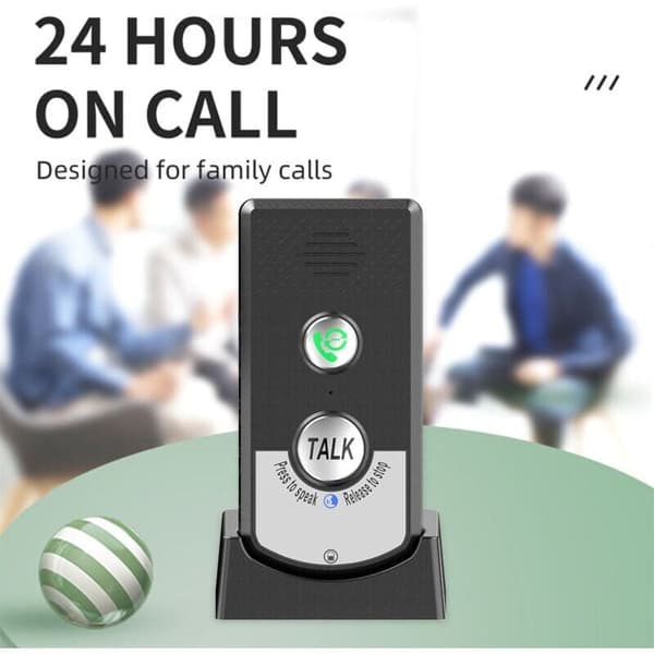 2-pack Trådlös Intercom, Långdistans Bärbar Intercom för Äldre, Rum-till-Rum Kommunikation, Ringklocka, Kompatibel med Philips