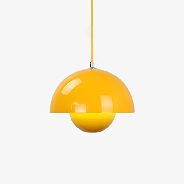 CraftThink LED-pendelbelysning, kulformad insats Flushmount Light Modernism Metallupphängning Hänglampa för vardagsrum Sovrum Matsal R Gul 10 tum Gul 10 tum