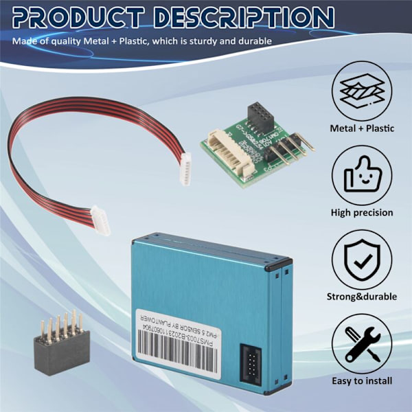 PM2.5 STØVSENSOR Slank Digital Sensor PMS7003/G7 (Inklusive Overførselskort + Kabel)