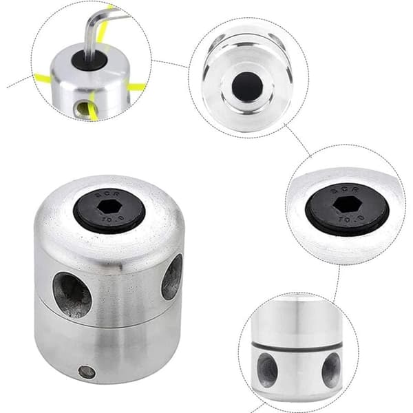 2 sett gressklipperhode tilbehør, aluminium børstekutterhode, for gressklippere, trimmere, hager, plener