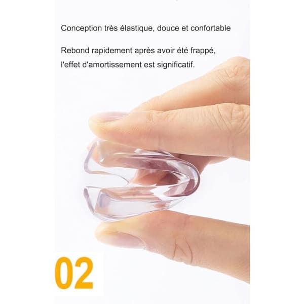 12-pack Bordskantskydd för Bebisar, Tjocka Transparenta Kantsskydd, Kompatibla med Glas- och Möbelhörn