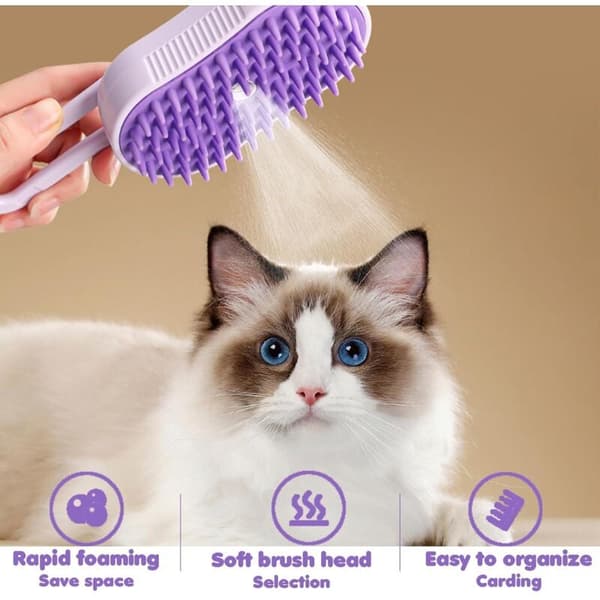 Katte Massage Spray Børste med Damp til Pleje og Klopleje