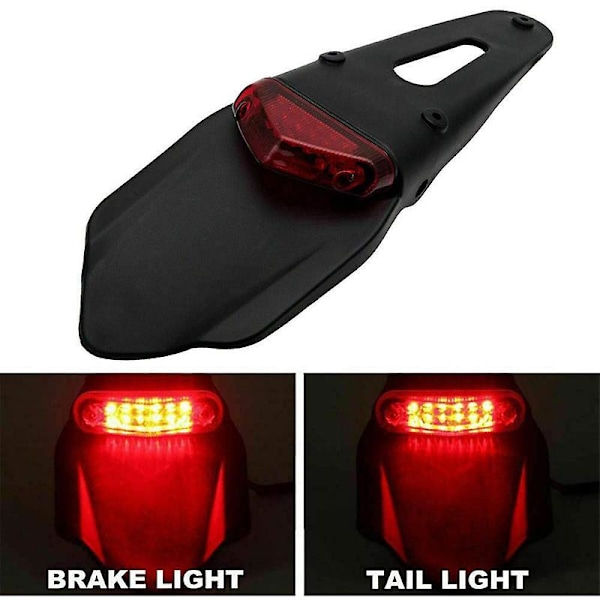 Motorcykel LED Bagskærm Parkeringsbremse 12v Lys Advarselslys Universal Off Road Motorcykler Baglygte Bil Tilbehør | | Hvid White