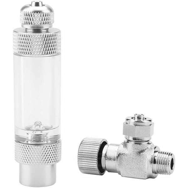 Akvarium Tank Nåleventil for Akvariumsystem Co2 Regulator (Enkelt Hode Trimventil + Tilbakeslagsfri Bobleteller, 3)