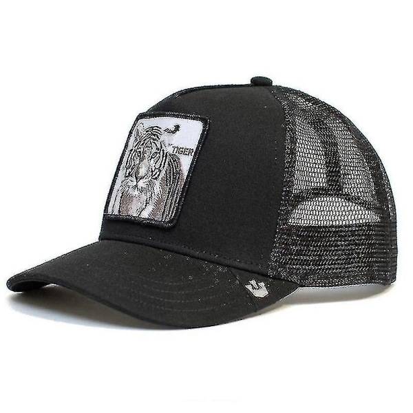 Vuxen Black Panther Mesh Cap Sommar Baseball Cap Trucker Cap W-WELLNGS Tiger - Musta Tiger - Black