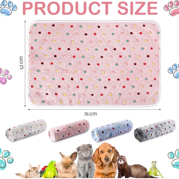 Vattentät fleecebädd för smådjur återanvändbar absorberande marsvinsbur liner s: 52*76cm