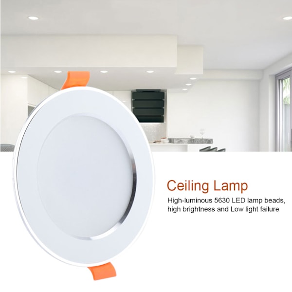 AC85-265V 9W LED-taklampa Takpanel Ljus Mänsklig kropps rörelsesensor Induktion Downlight