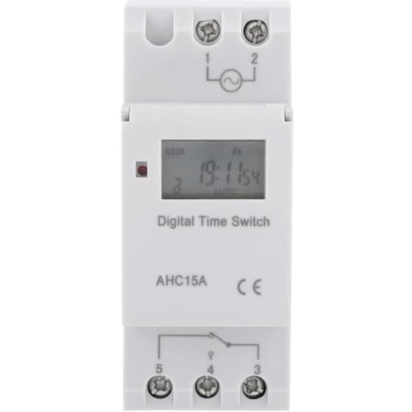Ukentlig Digital LCD Timerbryter 15A 220V Elektrisk Programmerbar for Hjemmebruk