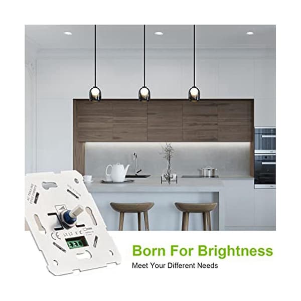 LED dimmerbryter for dimbar LED og halogen 5-300w fasekontroll dimmer