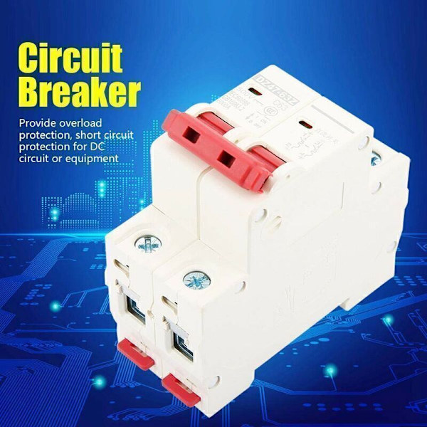 Solcelleafbryder 2P DC 500V 63A MCB DZ47-63Z-2P til solenergisystem