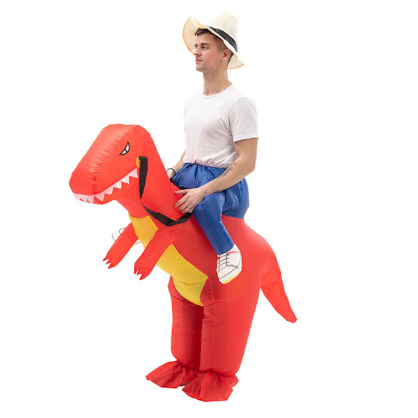 Halloween dinosaur kostume til fest - sjov oppustelig dukkekostume til juleoptræden, festival og cosplay red Infant (under 80CM)