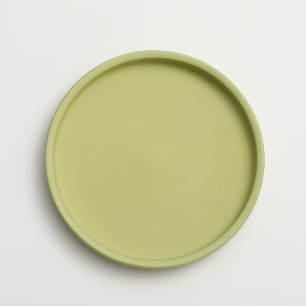 Keramisk rund blomkruka vattenbricka dekoration Morandi pigment brännande bas förtjockad kudde vattenlagring bricka Unglazed A 16.8*1.8cm (inner diameter 15.5cm)